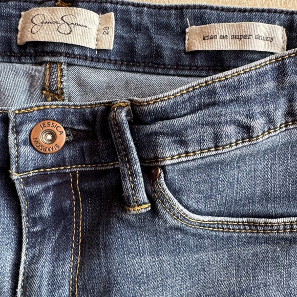 Jessica Simpson Medium Blue Kiss Me Super Skinny Jeans - Picture 3 of 8